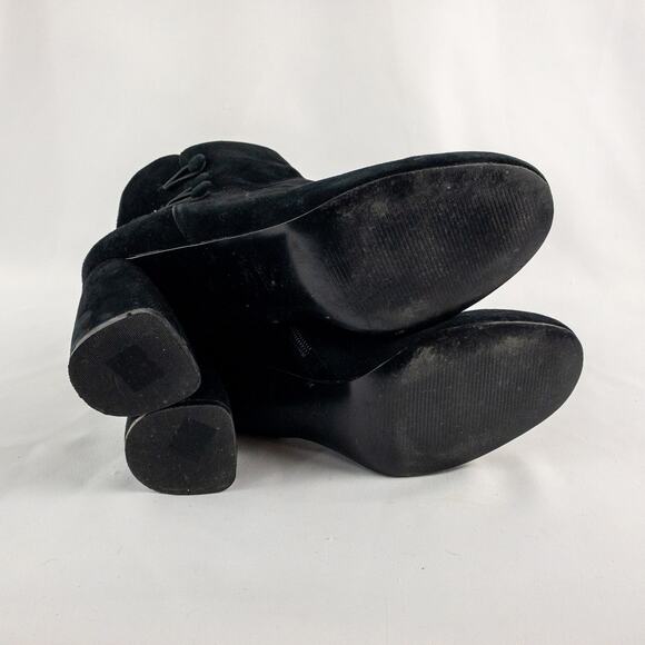 Nine West KerryLeeo Black Suede Button Ankle Booties Boots Womens 8.5 - Picture 13 of 16